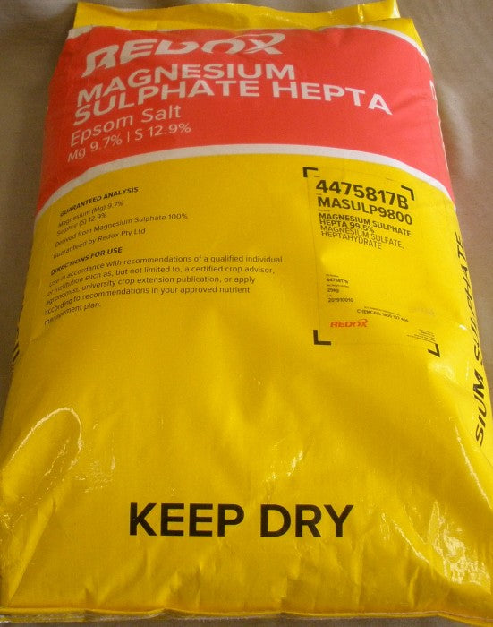 REDOX MAGNESIUM SULPHATE 25KG YELLOW & RED BAG ONLY