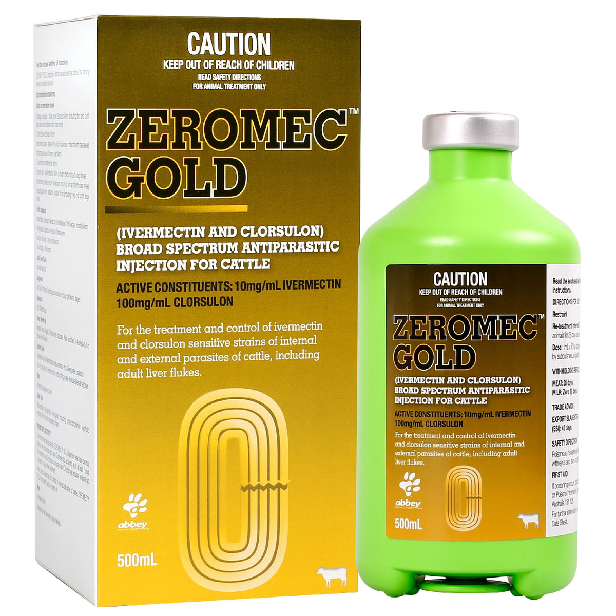 ZEROMEC™ GOLD Broad Spectrum Antiparisitic Injection for Cattle 500ml ...